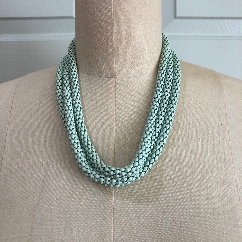 Vintage 3 Strand Necklace Length 16” Mint Color